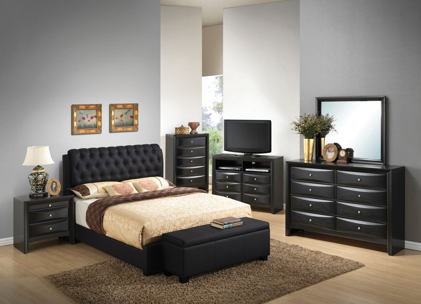 Tufted Upholstered Bed