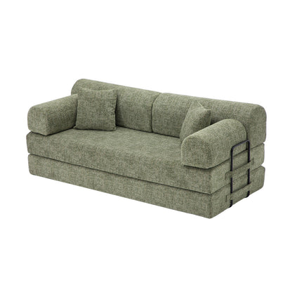 Modern 2 Tone Fabric Convertible Sleeper Sofa Bed