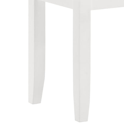 Vanity Stool With Padded Seat - White