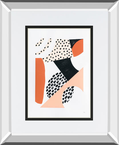 Luminous Tumble II By Laura Marshall Mirrored Frame - White