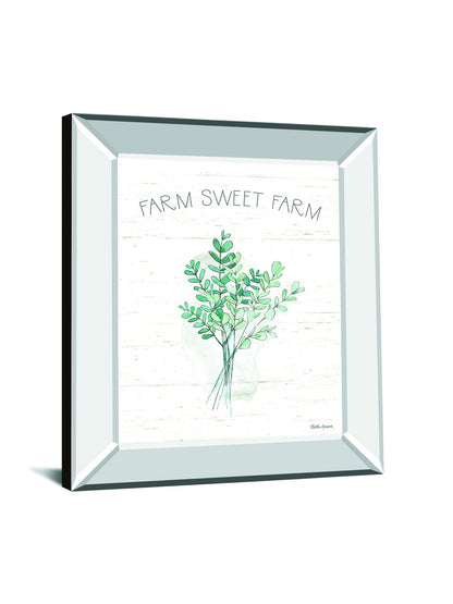 Farmhouse Cotton V By Beth Grove - Mirror Framed Print Wall Art - White