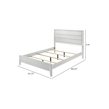 3 Piece Contemporary Bed Set With Wave Texture Panels And Angled Legs