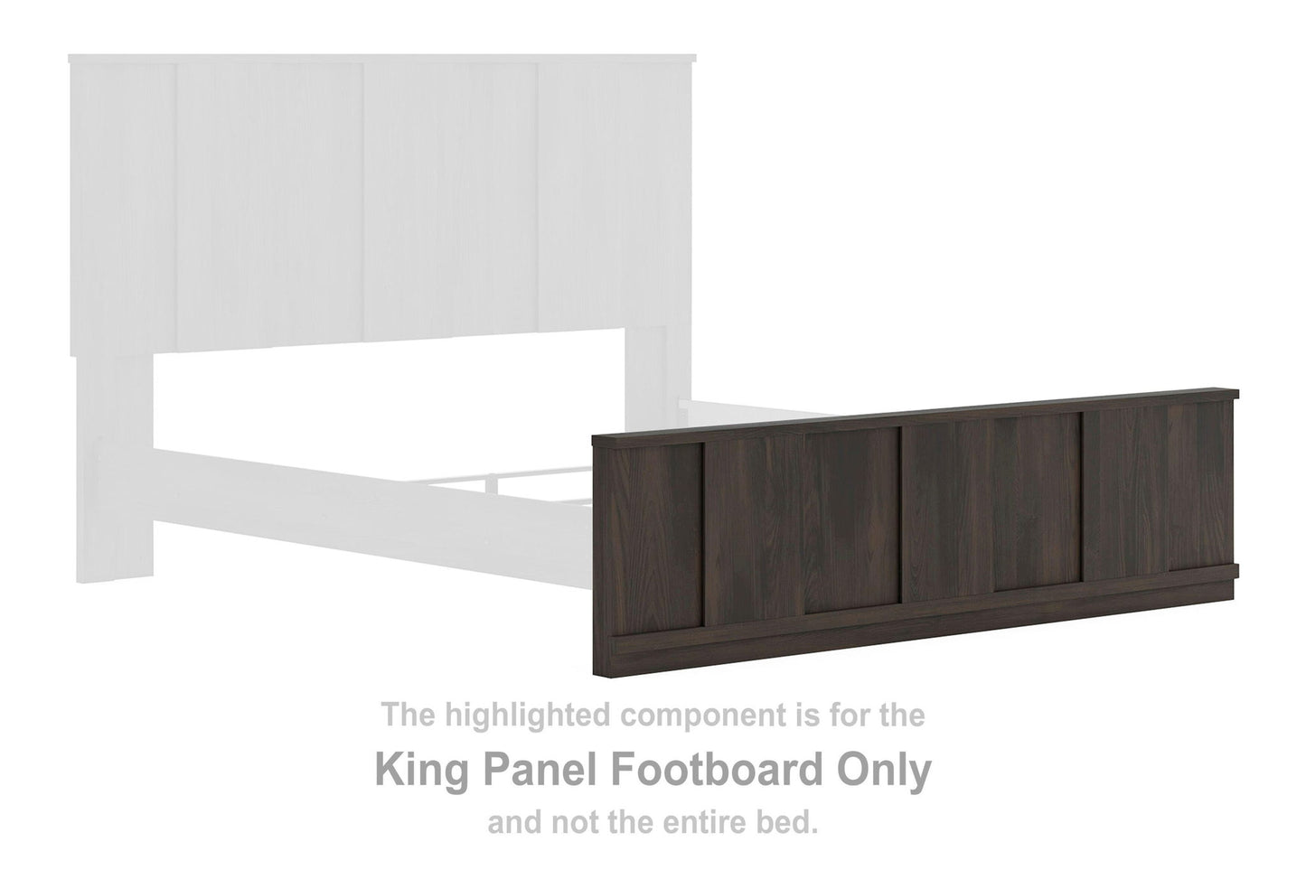 Shaehartin - King Panel Footboard - Dark Brown