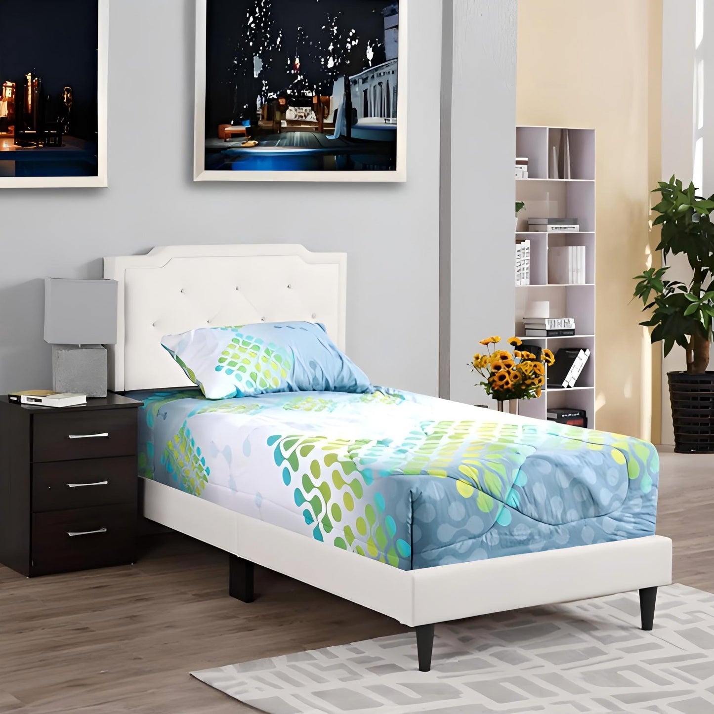 Button Tufted Bed Charming For Cozy Spaces
