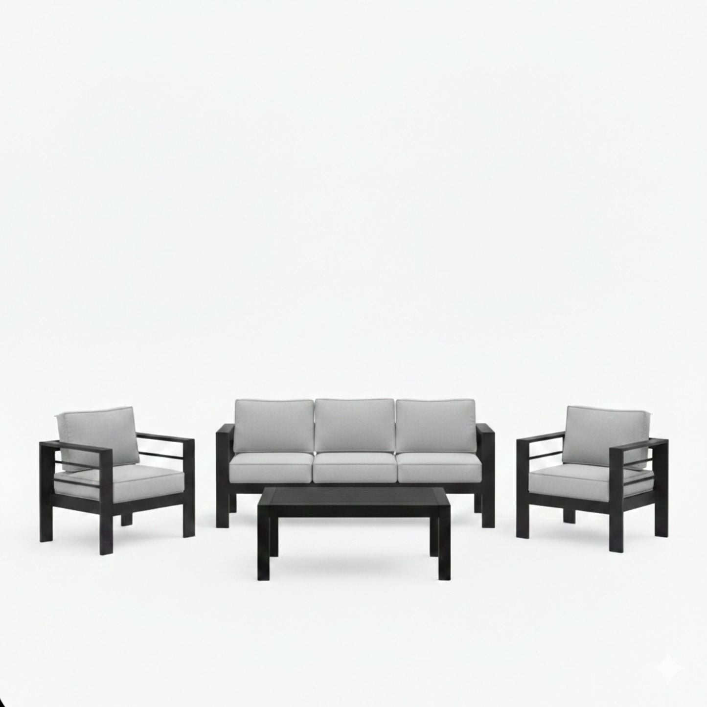 Outdoor Patio Set, All-Weather With Thick Cushions