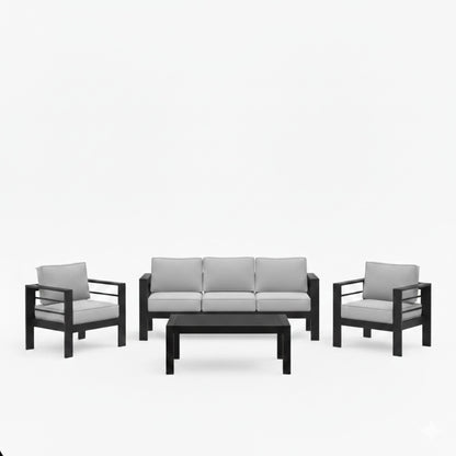 Outdoor Patio Set, All-Weather With Thick Cushions