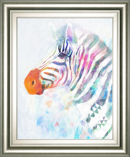22x26 Fluorescent Zebra I By Victoria Borges - Gray