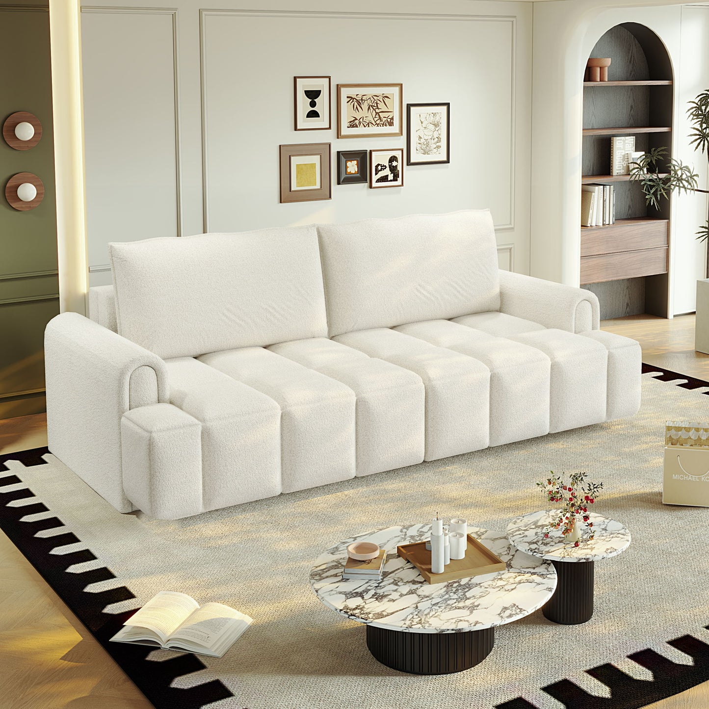 4-Seater Modern Couch With Seats Storage
