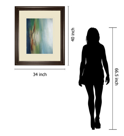 First Light By S. D'auguiar - Framed Print Wall Art - Blue