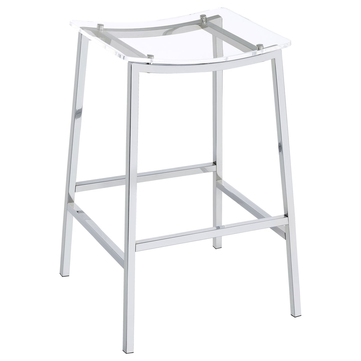 Staten - Backless Bar Stool (Set of 2) - Chrome