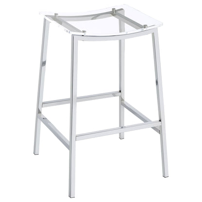 Staten - Backless Bar Stool (Set of 2) - Chrome