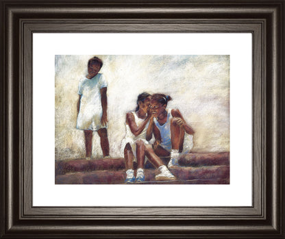 Secrets By Sharon Wilson - Framed Print Wall Art - Beige