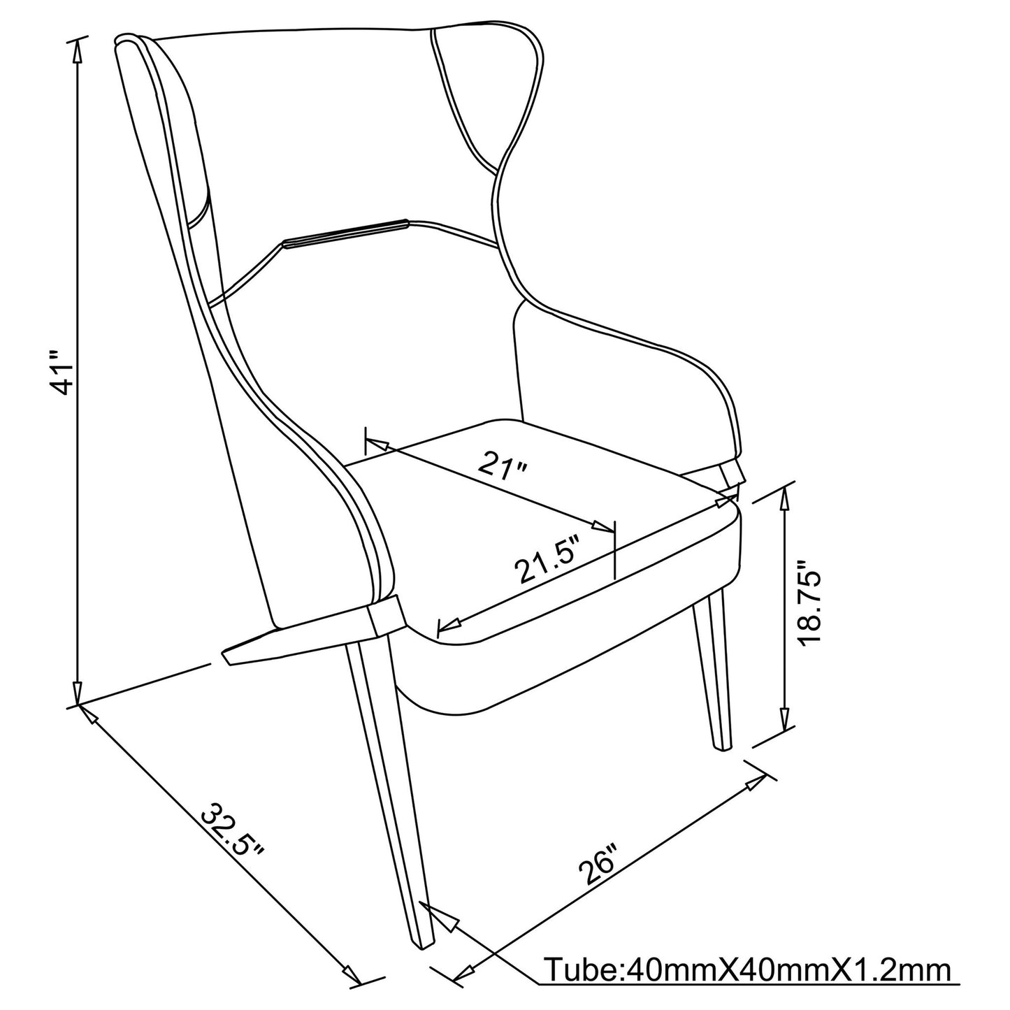 Crendon - Wingback Accent Chair