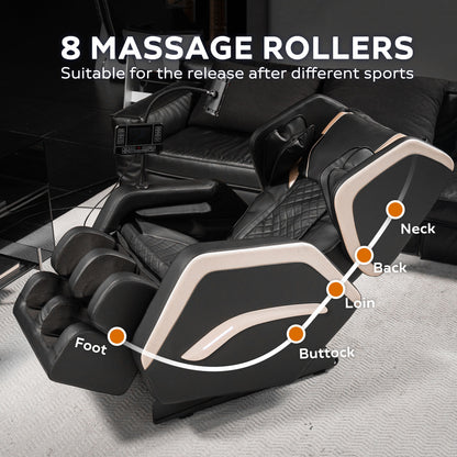 Zero Gravity Massage Chair Recliner & 10 Massage Heads And Full Body Air Pressure - Black