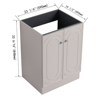 Modern Freestanding Bathroom Vanity With Soft Close Cabinet Doors