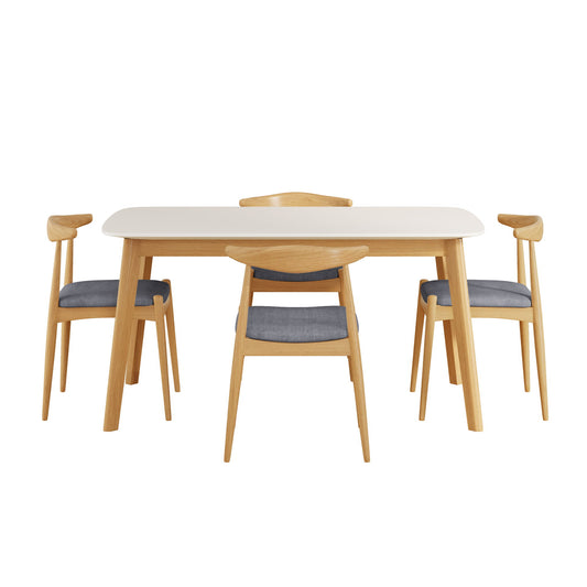 5 Piece Dining Set With Upholstered Chairs