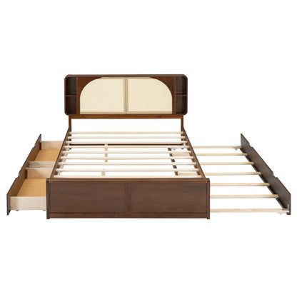 Headboard Bed With 2 Drawers And Trundle
