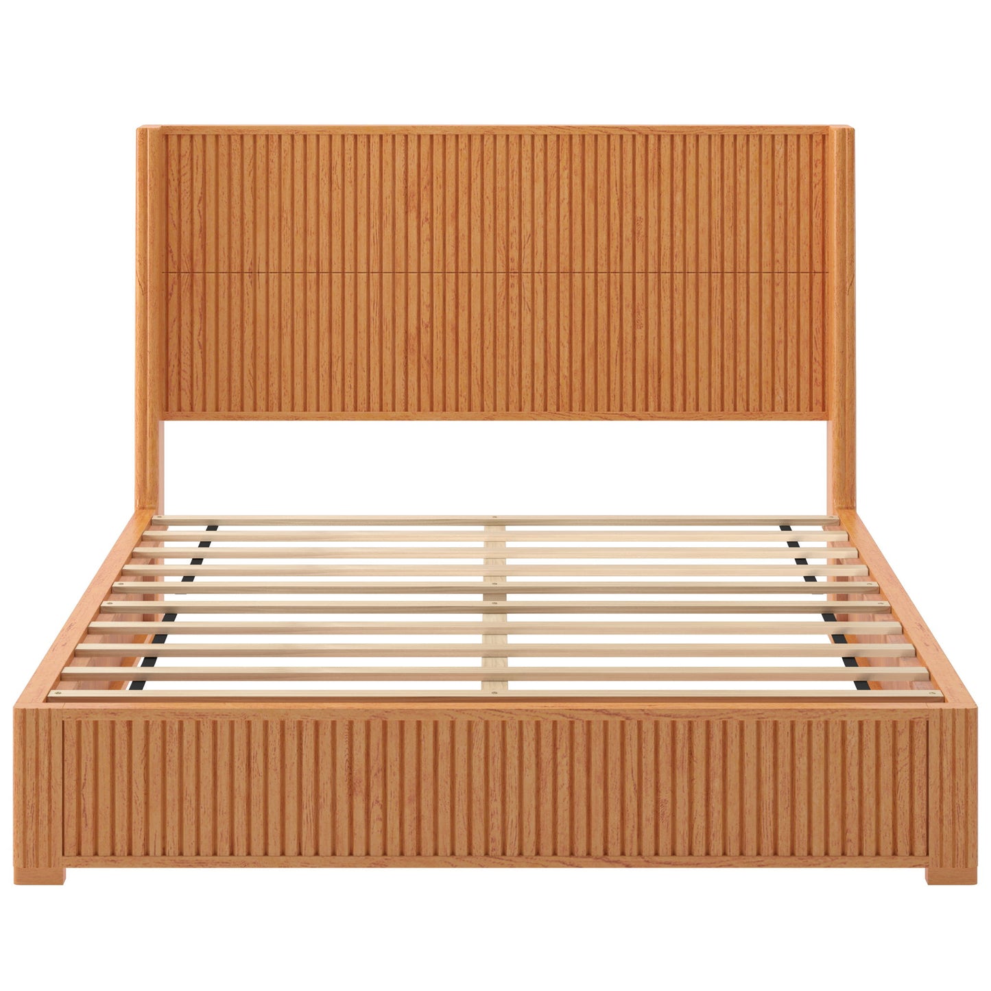 Platform Bed Frame With Headboard, Floor Standing Design