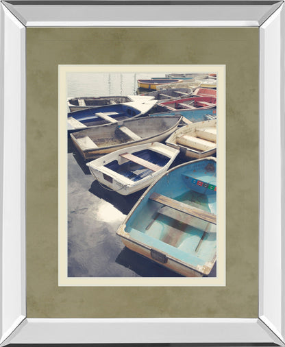 Eastern Coastal By Sarah Gardner - Mirror Framed Print Wall Art - Beige