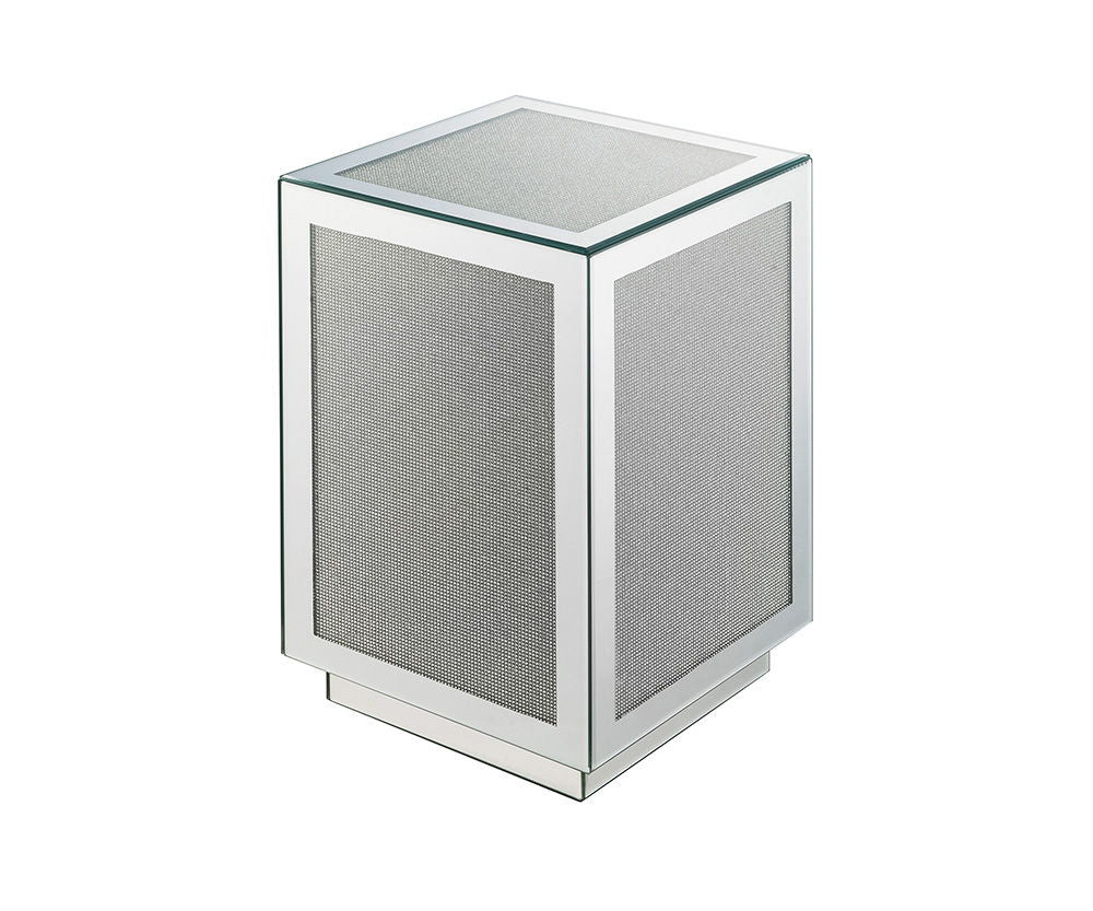 Noralie - Accent Table - Silver - Mirror