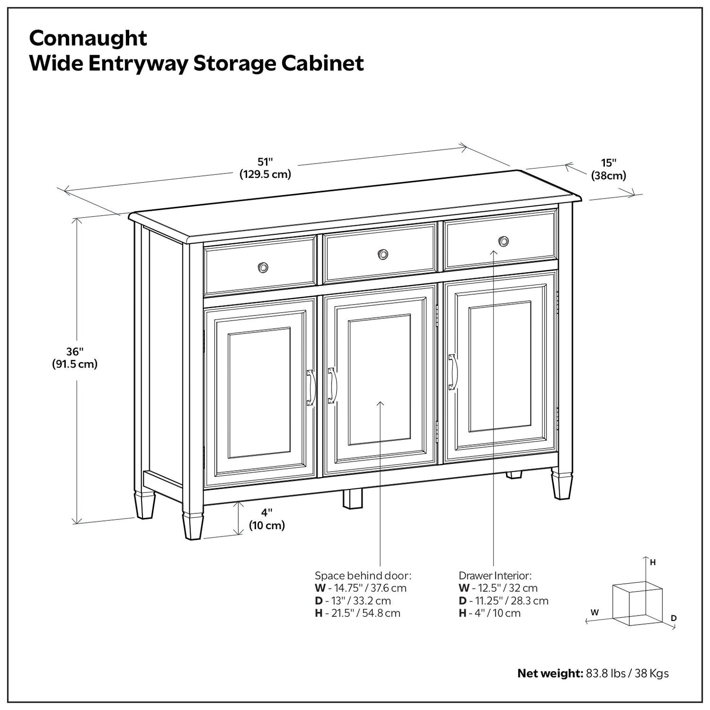 Connaught - Entryway Storage Cabinet - Brown
