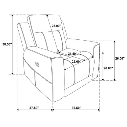 Slater - Upholstered Recliner Chair With Manual Recline - Taupe