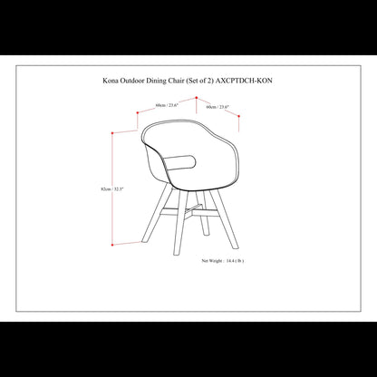 Kona - Outdoor Dining Chair In Plastic (Set of 2)