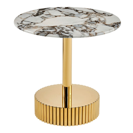 End Table For Living Rooms - Gold / White