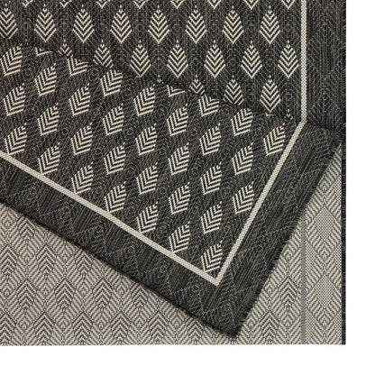 Sunshine - 5'3" X 7'3" Indoor, Outdoor Polypropylene Area Rug - Anthracite