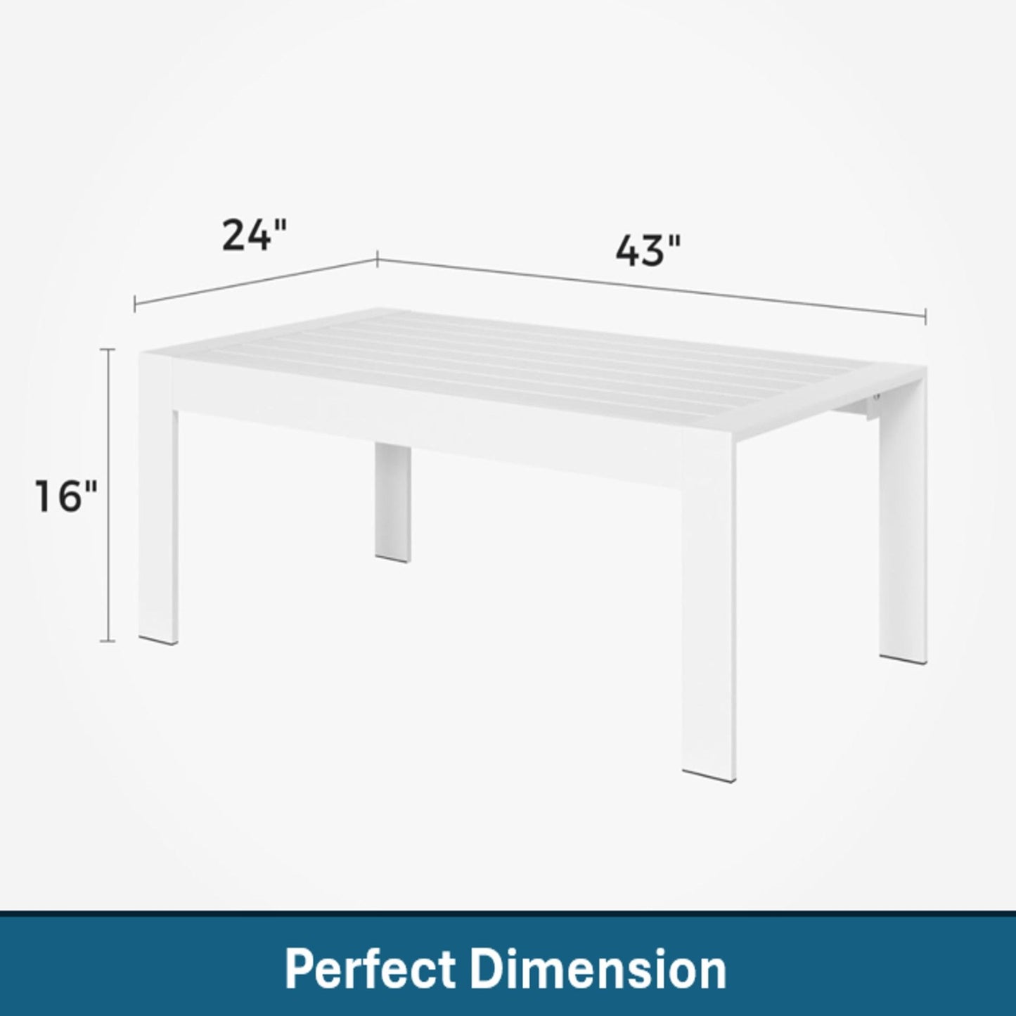 Modern Rectangle Outdoor Coffee Table