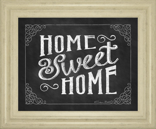 Home Sweet Home By Susan Ball - Framed Print Wall Art - Dark Gray