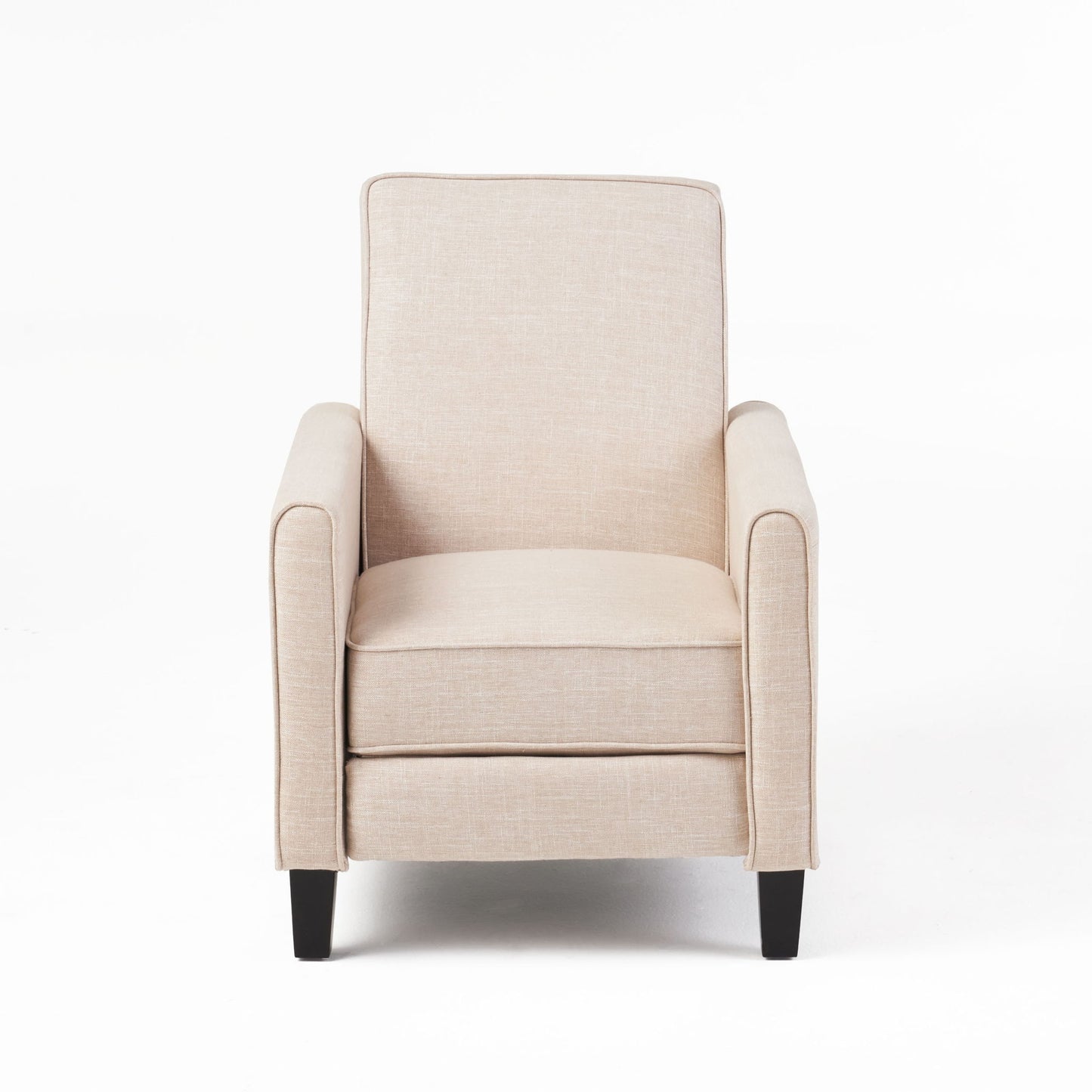 Beige armchair on a white background