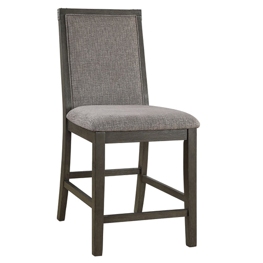 Upholstered Dining Chairs Counter Height (Set of 2) - Gray