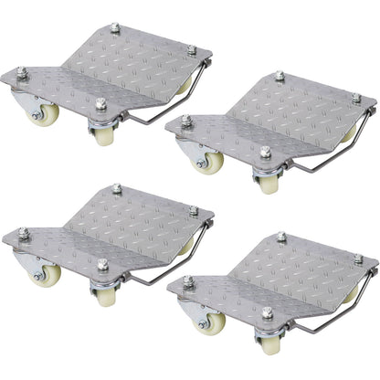 Heavy Duty Car Dolly Set, 6000Lbs Capacity, Metal Construction - Gray