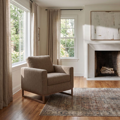 Accent Chair With Track Arm Design