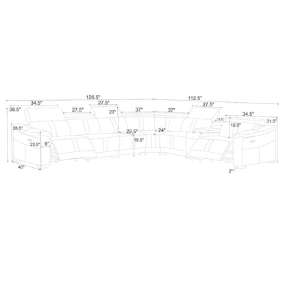 Modular Sectional & Recliner Seat And Adjustable Headrest