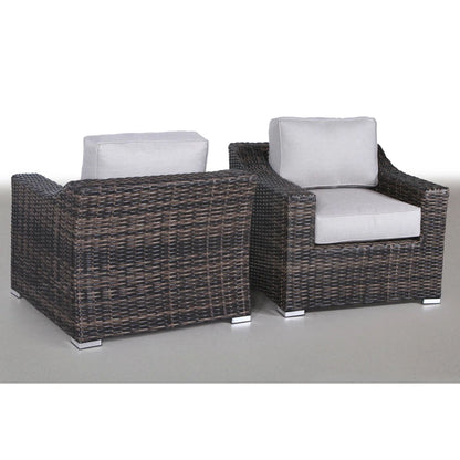 Modern Patio Chair With Cushions (Set of 2) - Brown