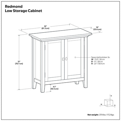 Redmond - Low Storage Cabinet - Hickory Brown