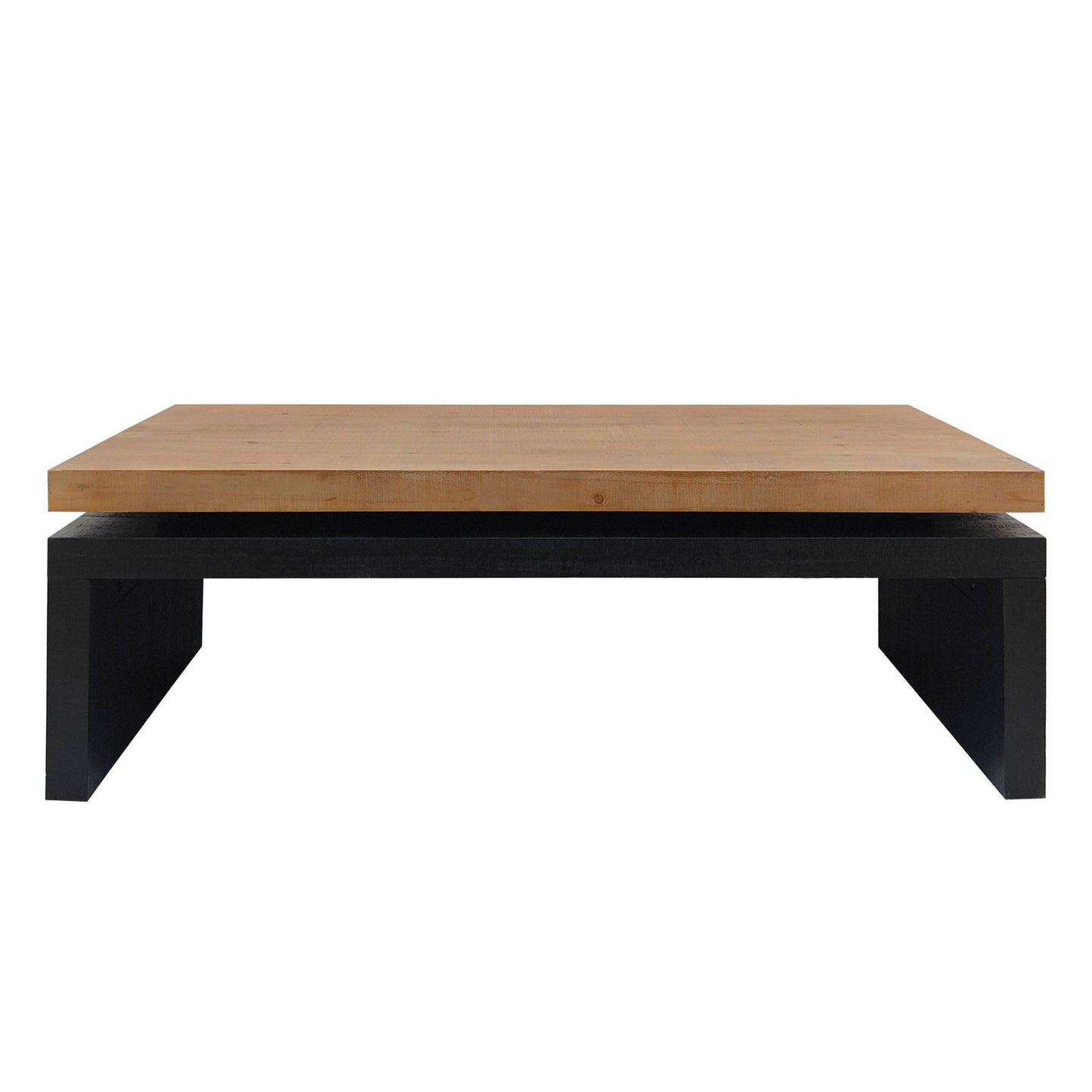 Coffee Table Rectangular Center Table For Living Room - Black / Natural / Multi / Natural Multi / Natural Wood / Natural Wood Wash
