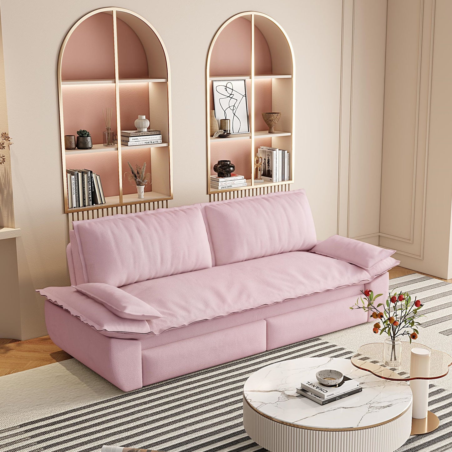 Queen Pull Out Sofa Bed, 3 In 1 Convertible Sleeper Sofa