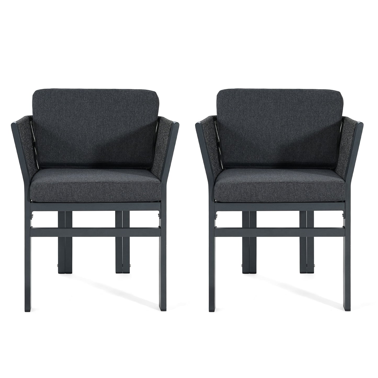 Outdoor Dining Chair, All-Weather Patio Seating For Backyard (Set of 2)