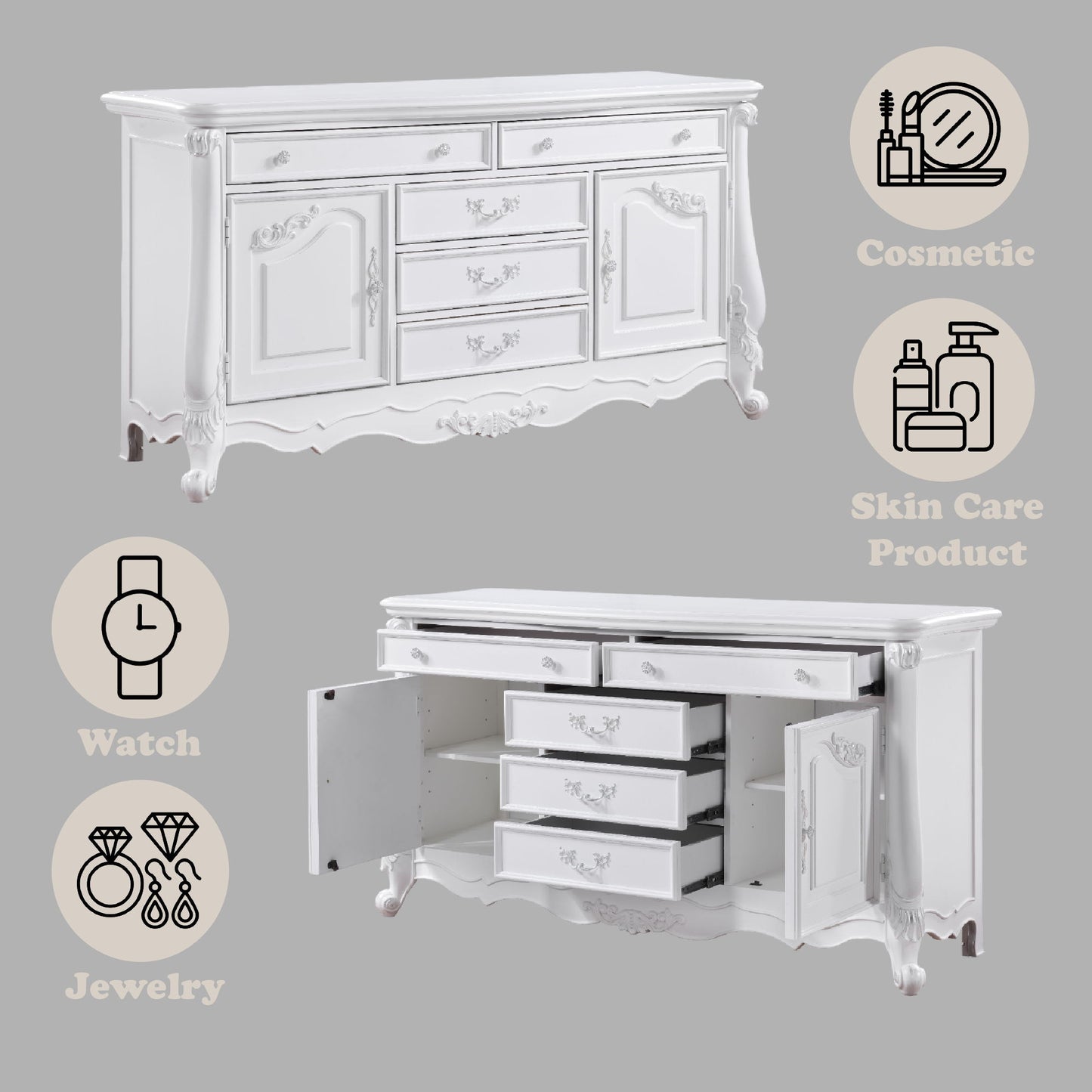 Latisha - Dresser - White
