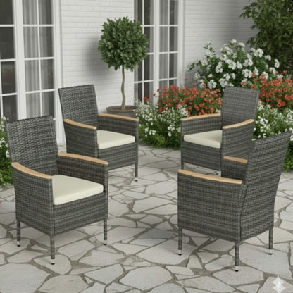 4 Piece All-Weather Patio Dining Chair Set