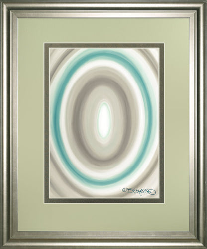 Concentric Ovals #1 By David Bromstad - Framed Print Wall Art - Beige