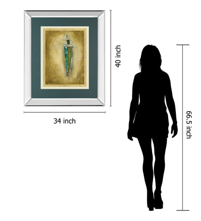 Shaman Of The Rain By Douglas - Mirror Framed Print Wall Art - Beige
