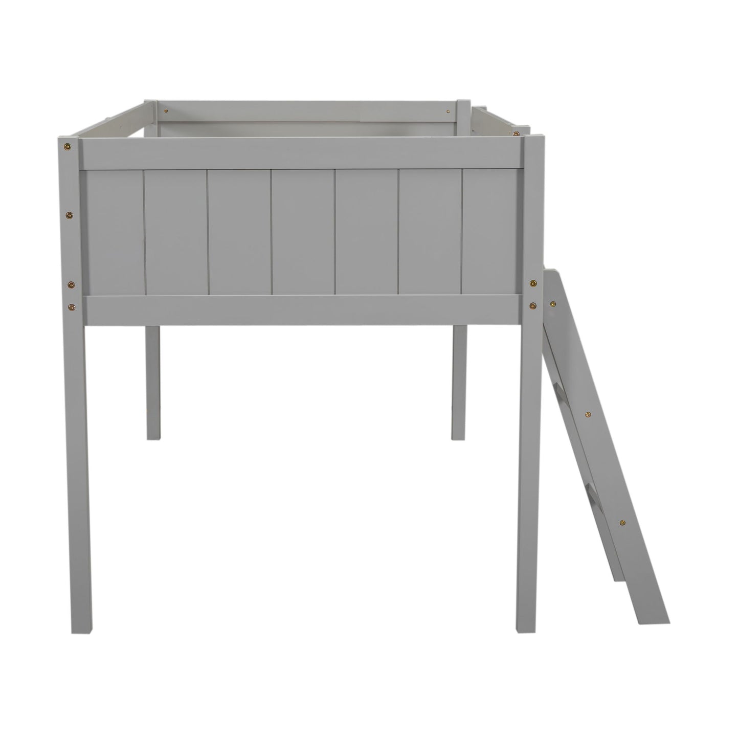 Low Loft Bed With Adjustable Ladder