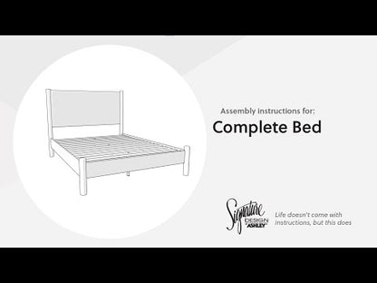 Cadmori - Queen Panel Footboard With Rails - Tan