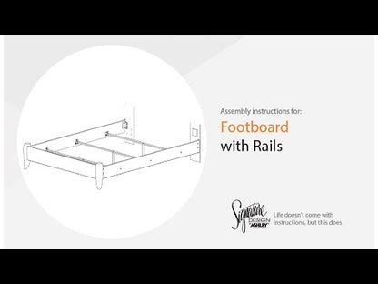 Baystorm - Queen Panel Footboard w/Rails - Gray