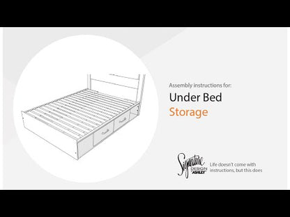 Cambeck - Twin/Full Under Bed Storage - Whitewash